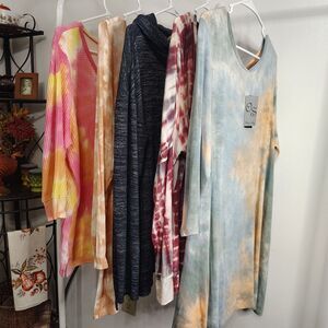 5 Casual Tunic Shirts RESELLERS BUNDLE Large Women's Long & 3/4 Sleeve Wholesale